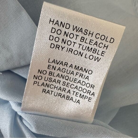 Aureum The Label Baby Blue Poplin Cut Out Dress Size XS - Picture 13 of 14